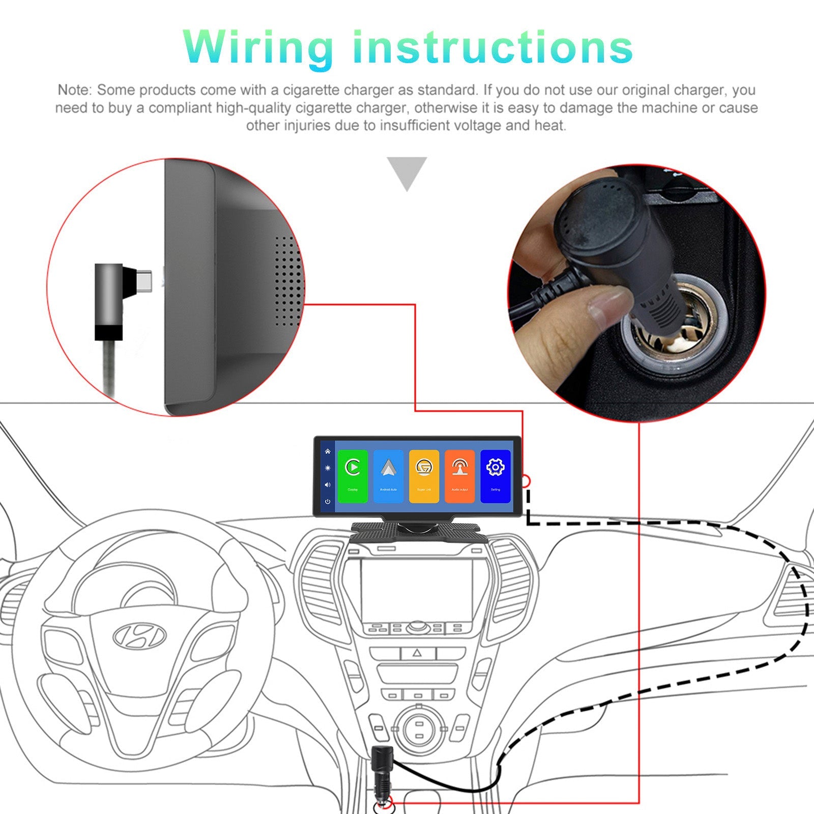 10.77 HD Display Car Navigation System CarPlay all-in-one Machine 12 LED Camera