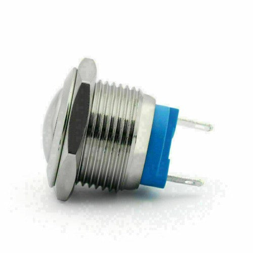 1PCS 16mm 2 Pin Normally Closed Momentary NC Metal Push Button Switch 36V/2A