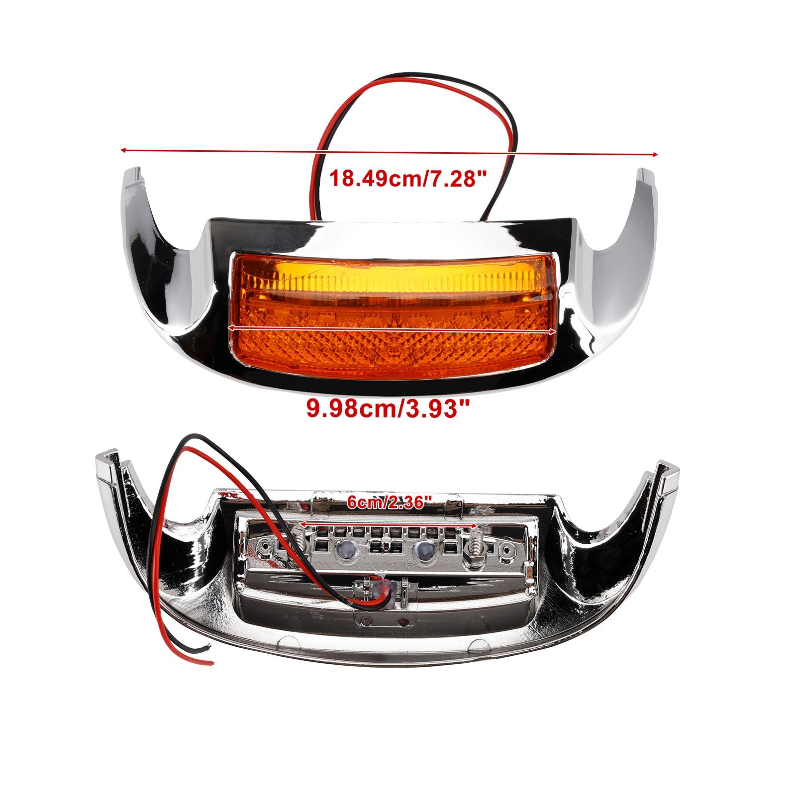 Front Fender Tip LED Lens Fit For Electra Glide Ultra Limited Low 2014-2023