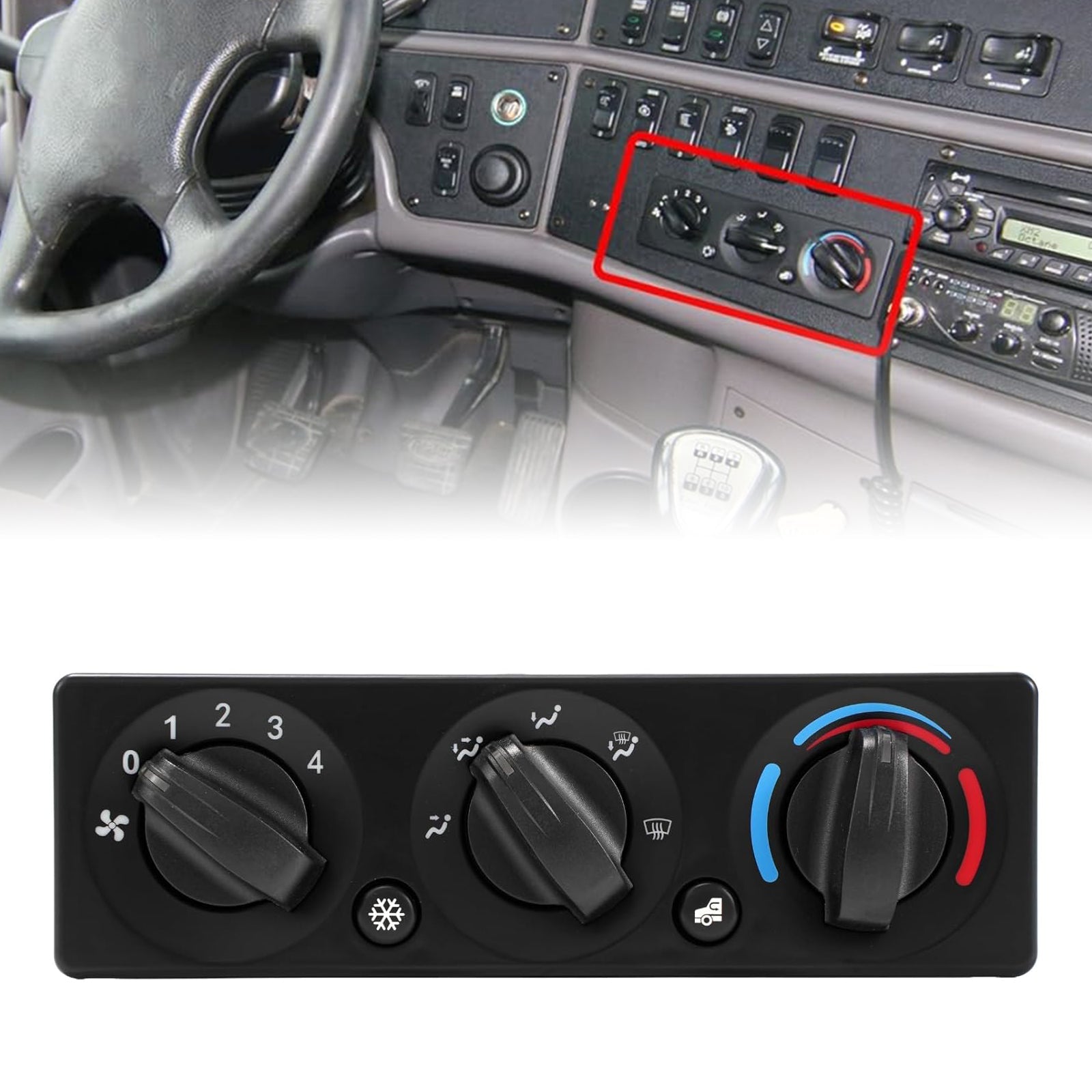 2010-2020 For Peterbilt 587Q21-6008 HVAC A/C Heater Climate Control Panel Module