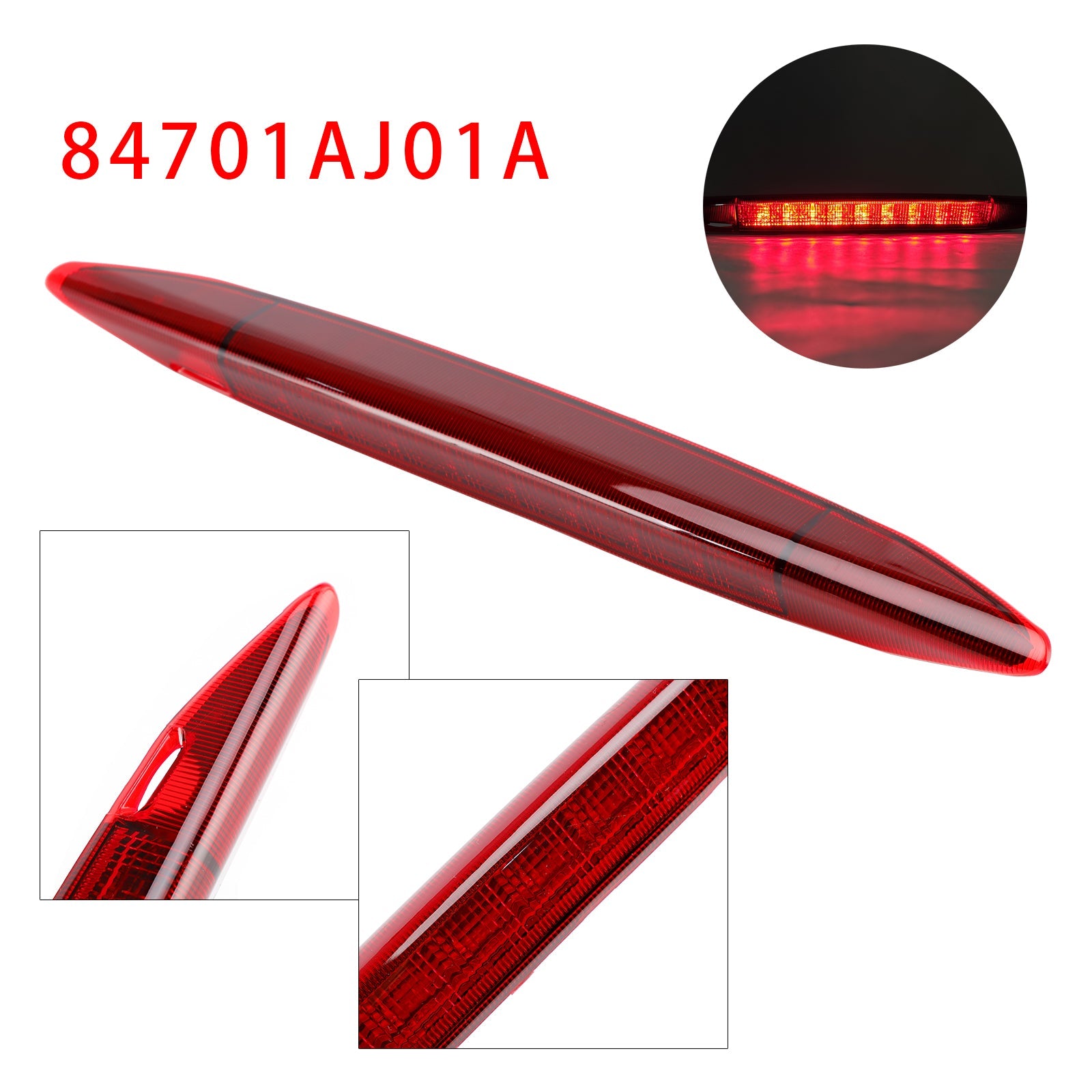 2010-2014 Subaru Outback High Mount Third Brake Light Lamp 84701AJ01A RED