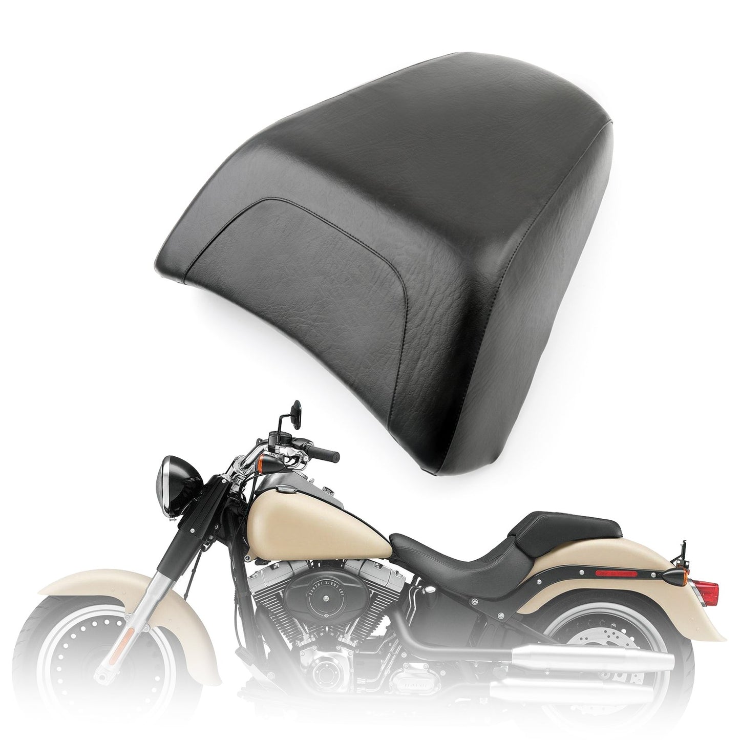 Passenger PU Rear Quality Seat AR1 Pillion Motorcycle FLSTF