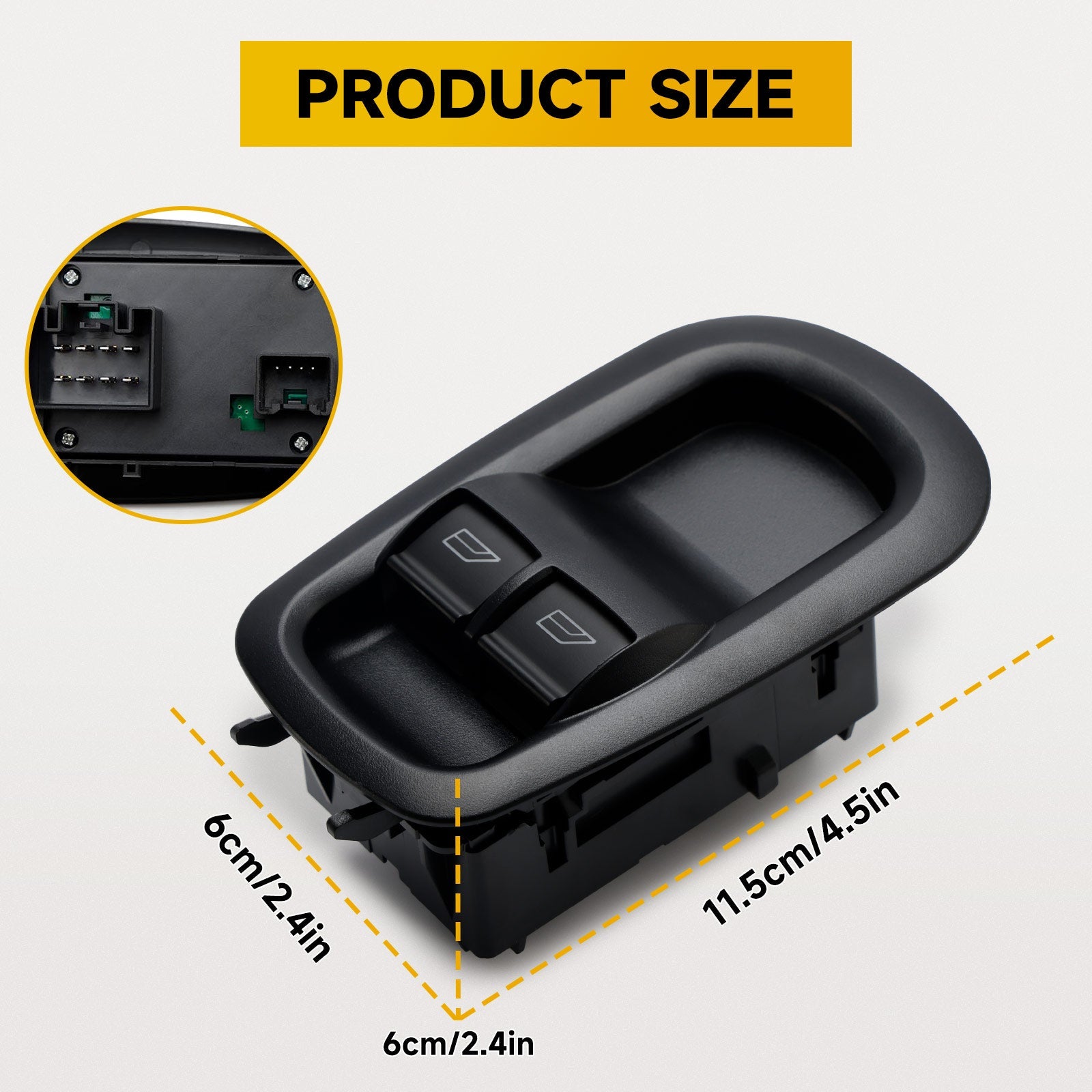 Double Window Switch for Ford Transit MK8 Custom 2014+ Drivers Side Door 1791339