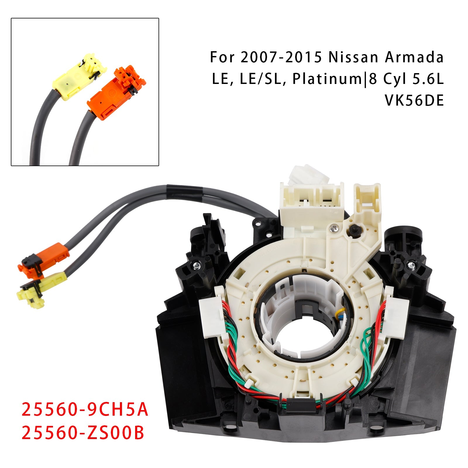 Clock Spring With Heated For Nissan Maxima Pathfinder Armada Infiniti QX56 04-15