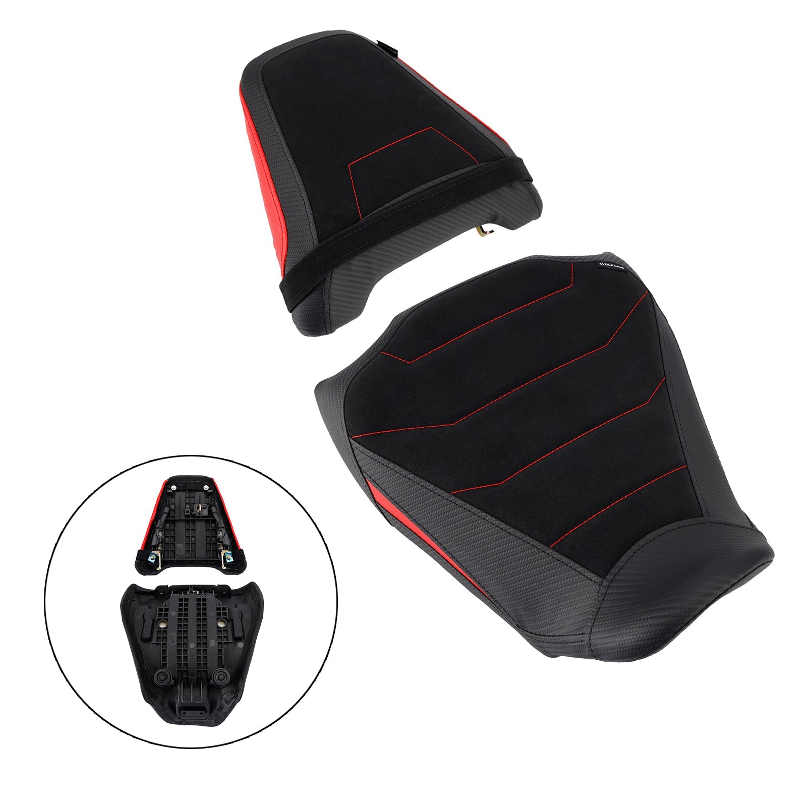 2024-2025 For Honda Cb650R Cbr650R Lower Front W/ Rear Seat Driver Pillion Red2