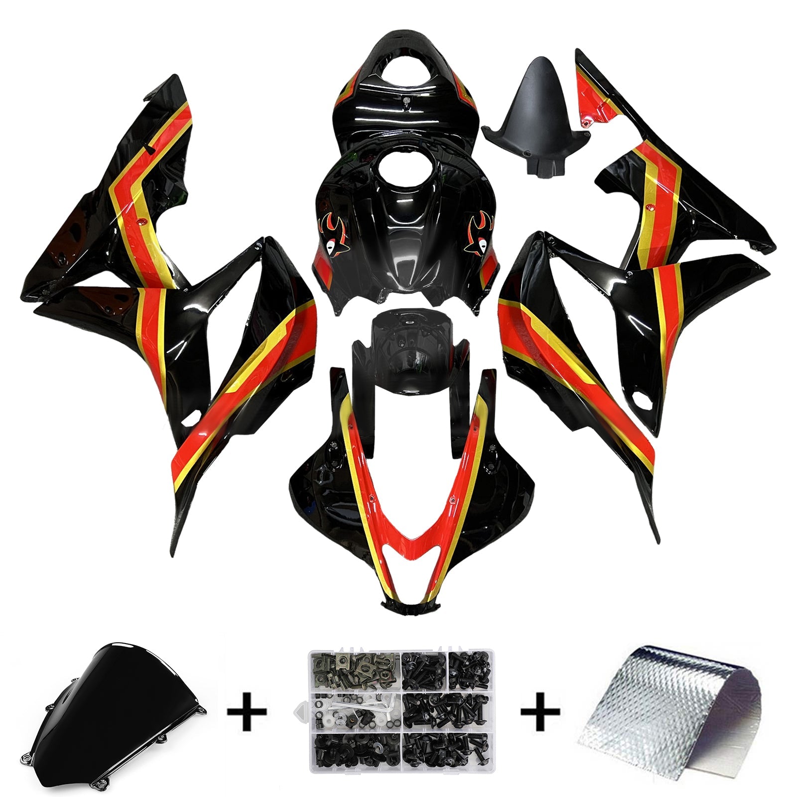 Injection Fairing Kit Bodywork Plastic ABS For Honda CBR600RR 2007-2008 F5