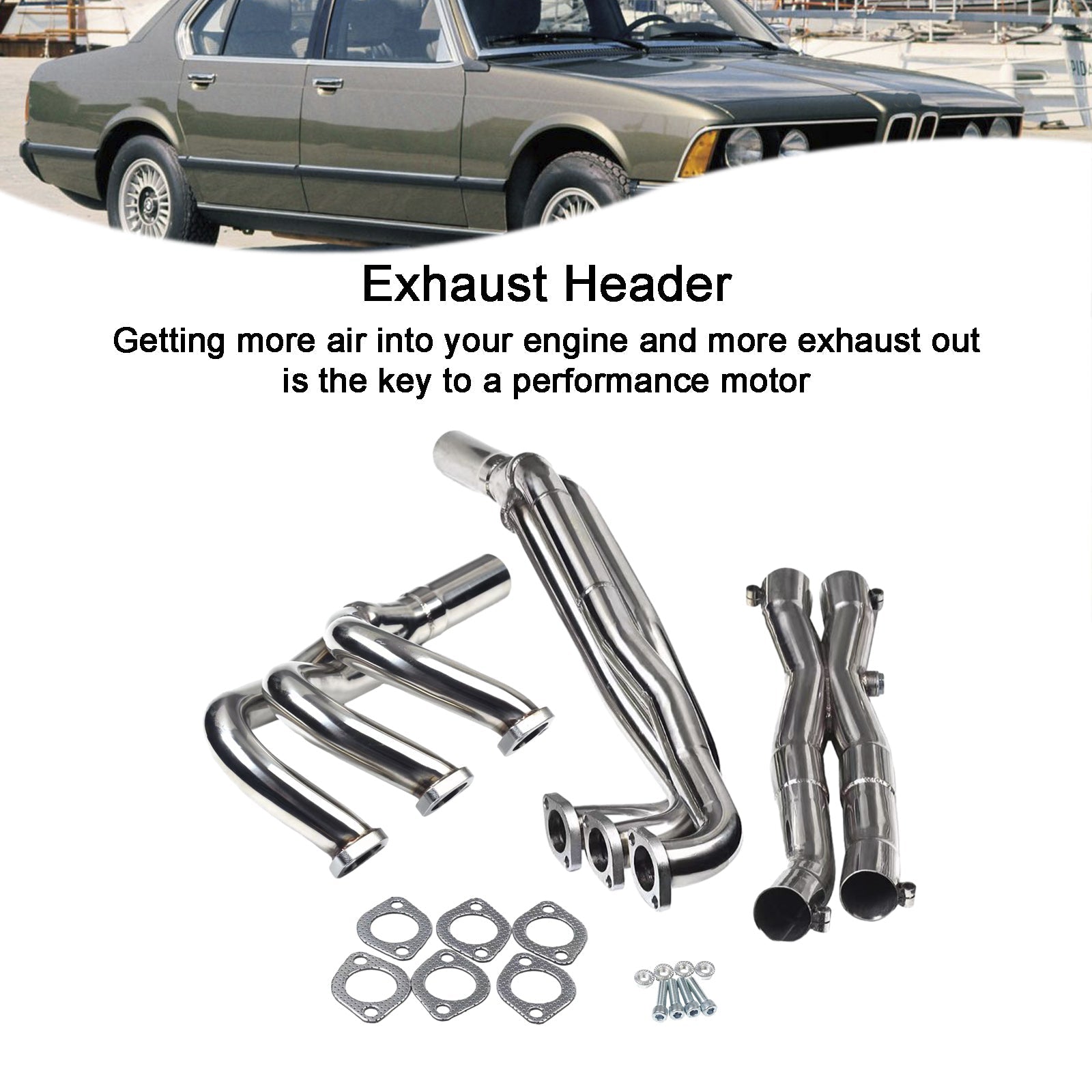 BMW E30 Models with 2.5L/2.7L l6 Engines Stainless Steel Exhaust Manifold Header