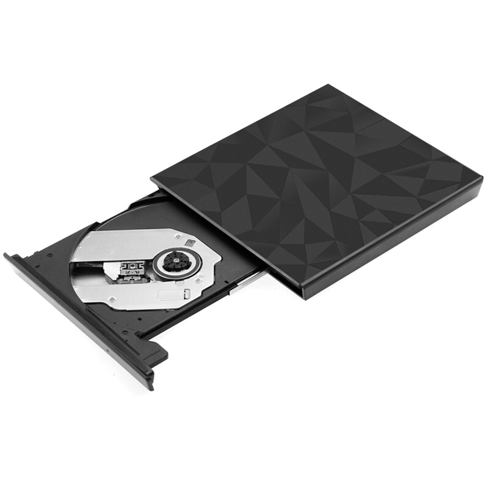 Slim External Cd Dvd Drive Usb3.0 Big Drill Face Writer Burner For Mac Laptop Pc