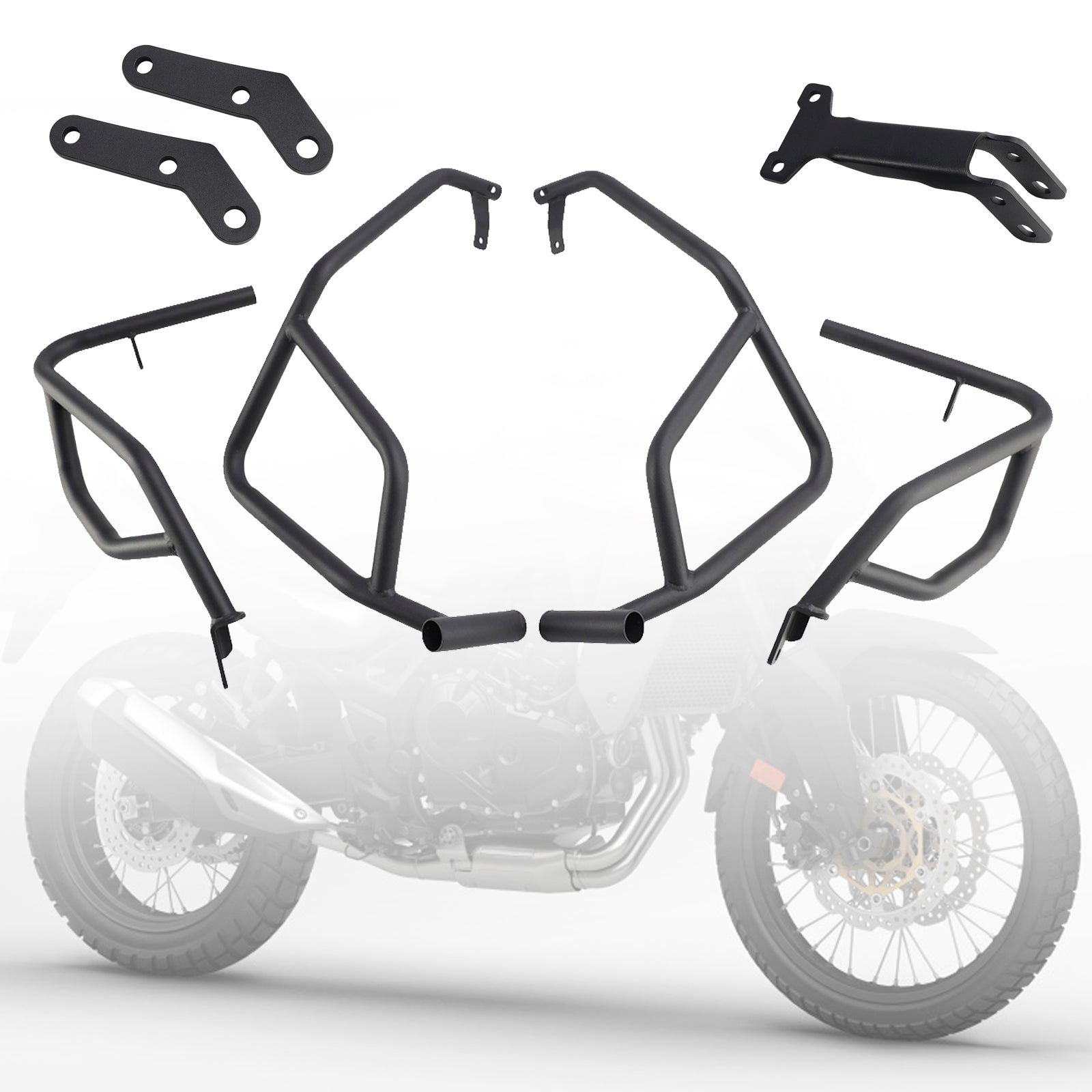 2023-2024 Honda Xl750 Transalp Engine Guard Crash Bar Frame Protector Bumper Silver