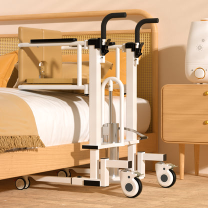 Patient Chair Hydraulic Transferred Lift Wheelchair w/180°Split Seat And Table