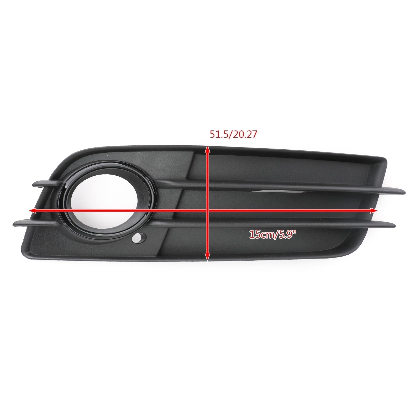 2008-2012 Audi S4 Front Bumper Black Fog Light Grille Cover