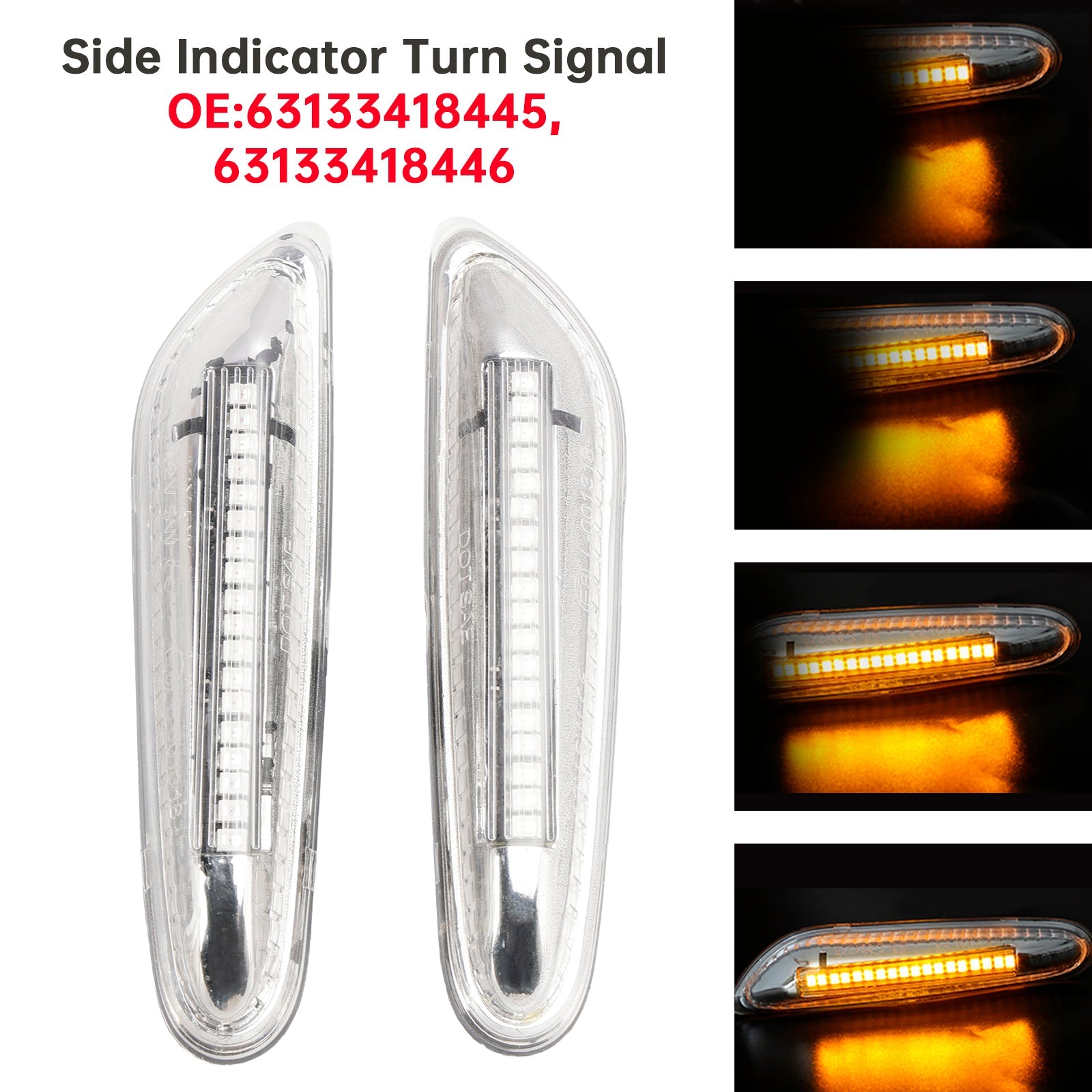 2007-2012 BMW E92 3 Series Coupe NOT M3 LED Sequential Blinker Side Indicator Turn Signal