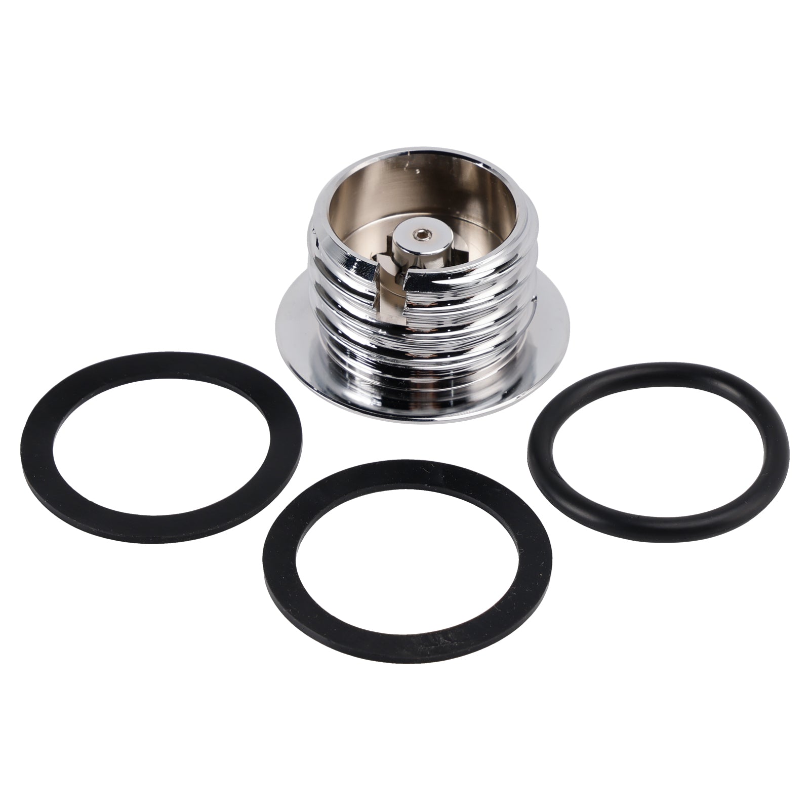 Chrome Billet Aluminum Pop Up Screw In Gas Cap Set For Touring Softail Dyna