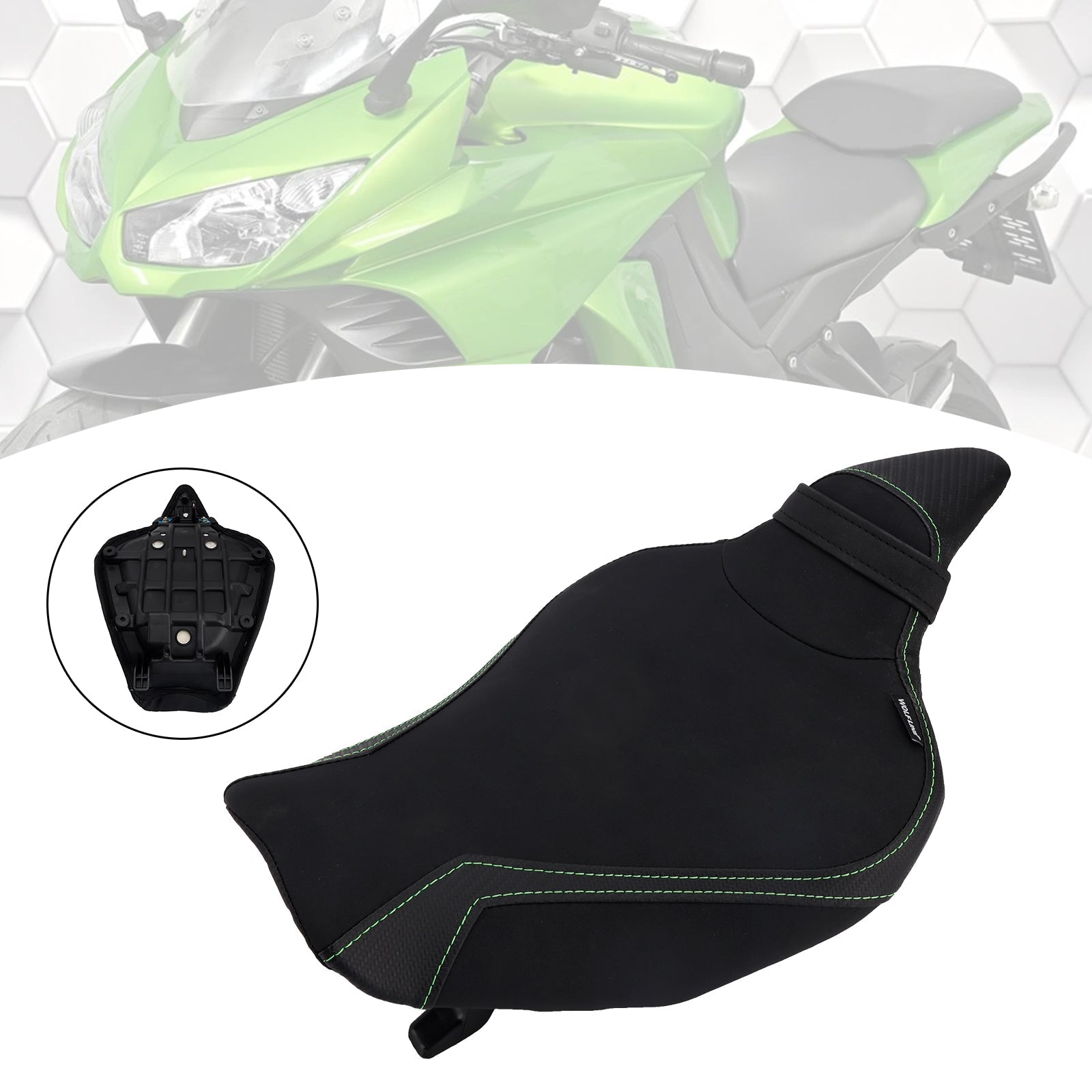 2014-2025 For Kawasaki Z1000 2024 For Kawasaki Z1000 Front Driver Raider Seat Pillion Saddle Green2 Red
