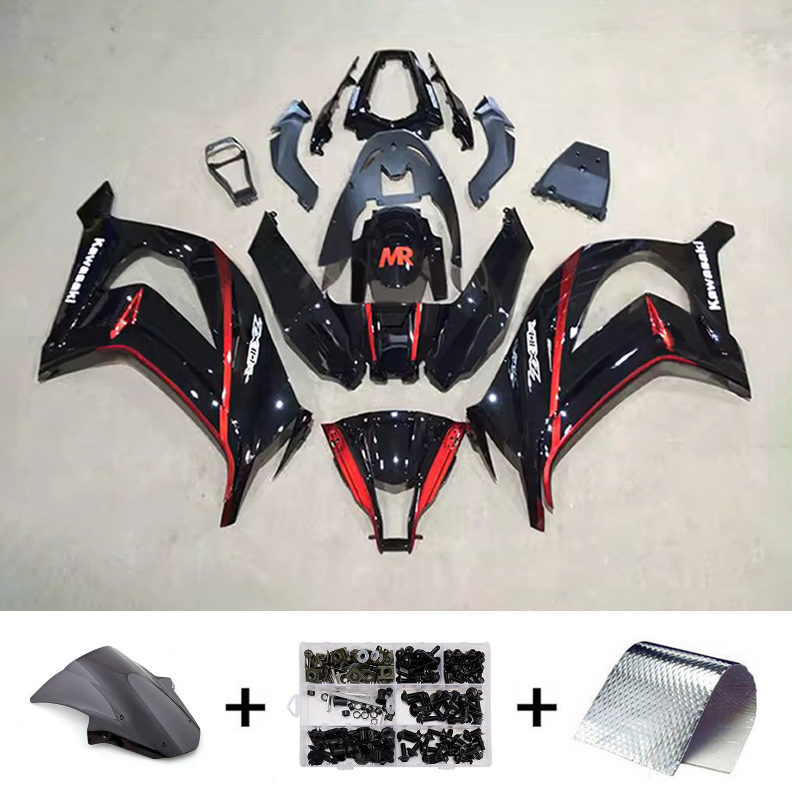 Injection Fairing Kit Bodywork Plastic ABS fit For Kawasaki ZX10R 2011-2015