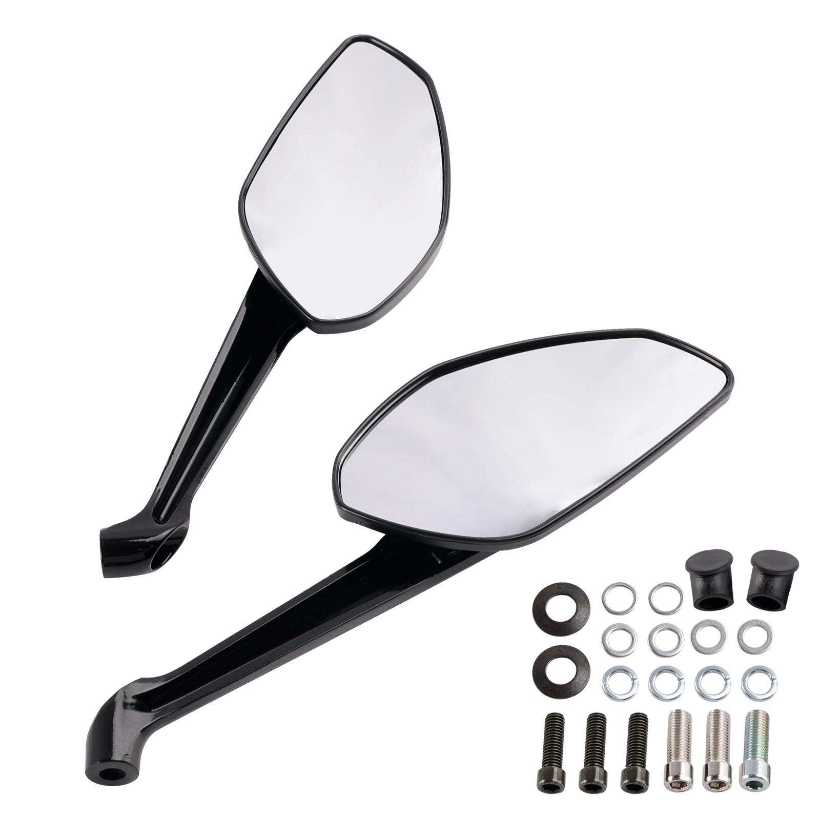 BLACK PAIR REAR VIEW MIRRORS FOR DUCATI STREETFIGHTER V2 V4 V4S SP SP2 2020-2024