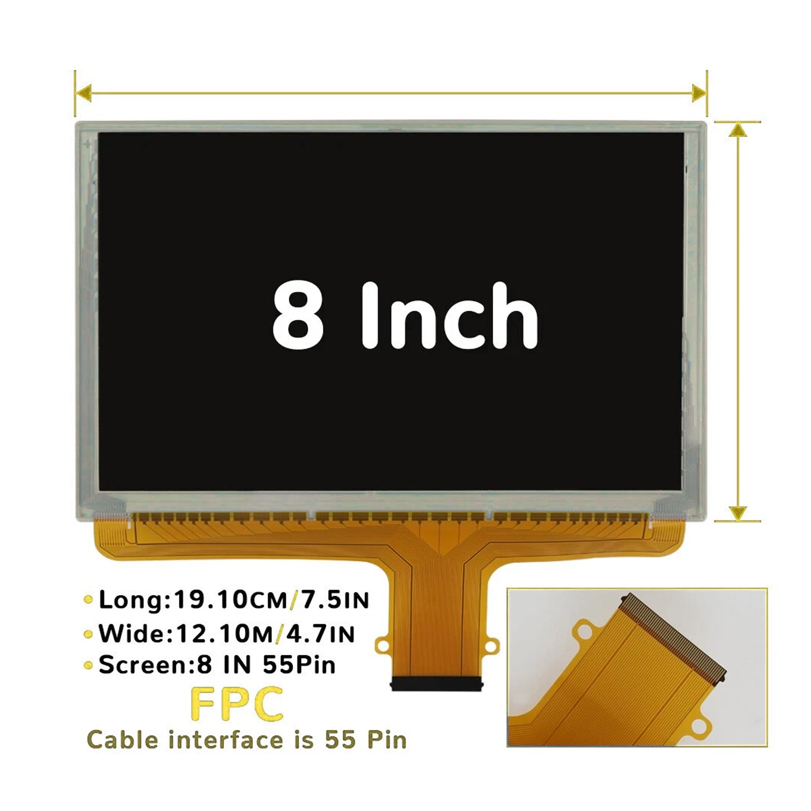 2016-2018 GMC Sierra 8 Inches Radio Touch-Screen Glass Digitizer DJ080PA-01A 23497880