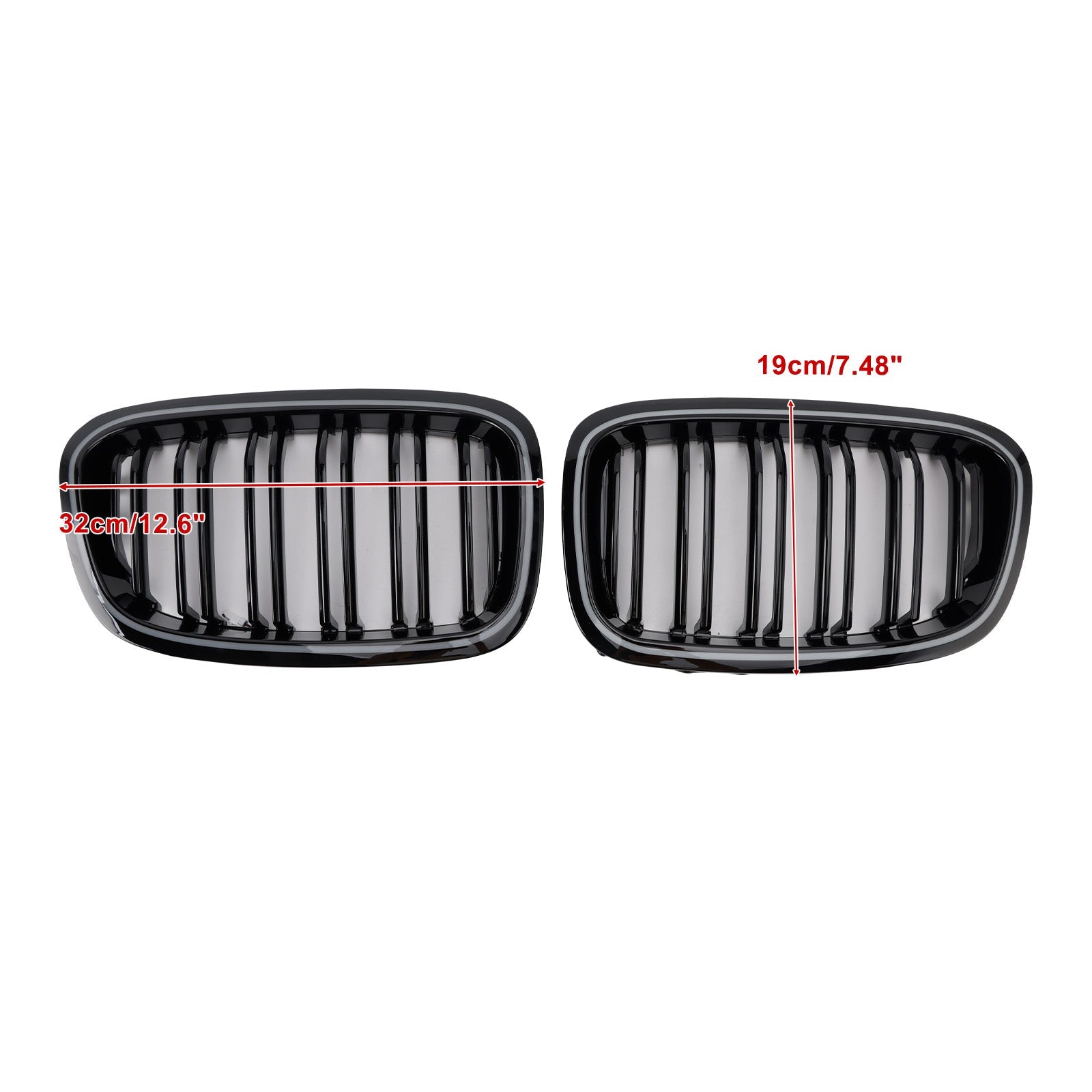 2012-2014 BMW 1 Series F20 F21 2PCS Front Bumper Kidney Grille Grill 551137239021