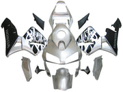 2003-2004 Honda CBR 600 RR Silver & Black Flame Racing Fairings Generic