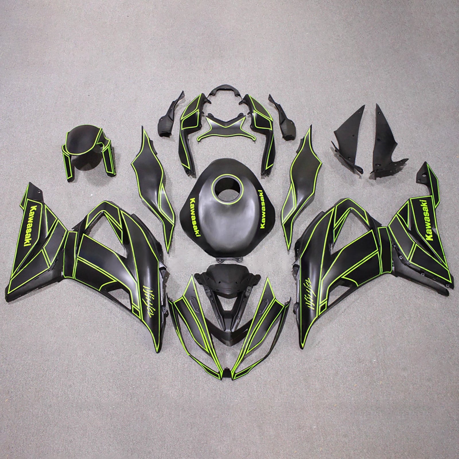 Injection Fairing Kit Bodywork Plastic ABS fit For Kawasaki ZX6R 636 2013-2018