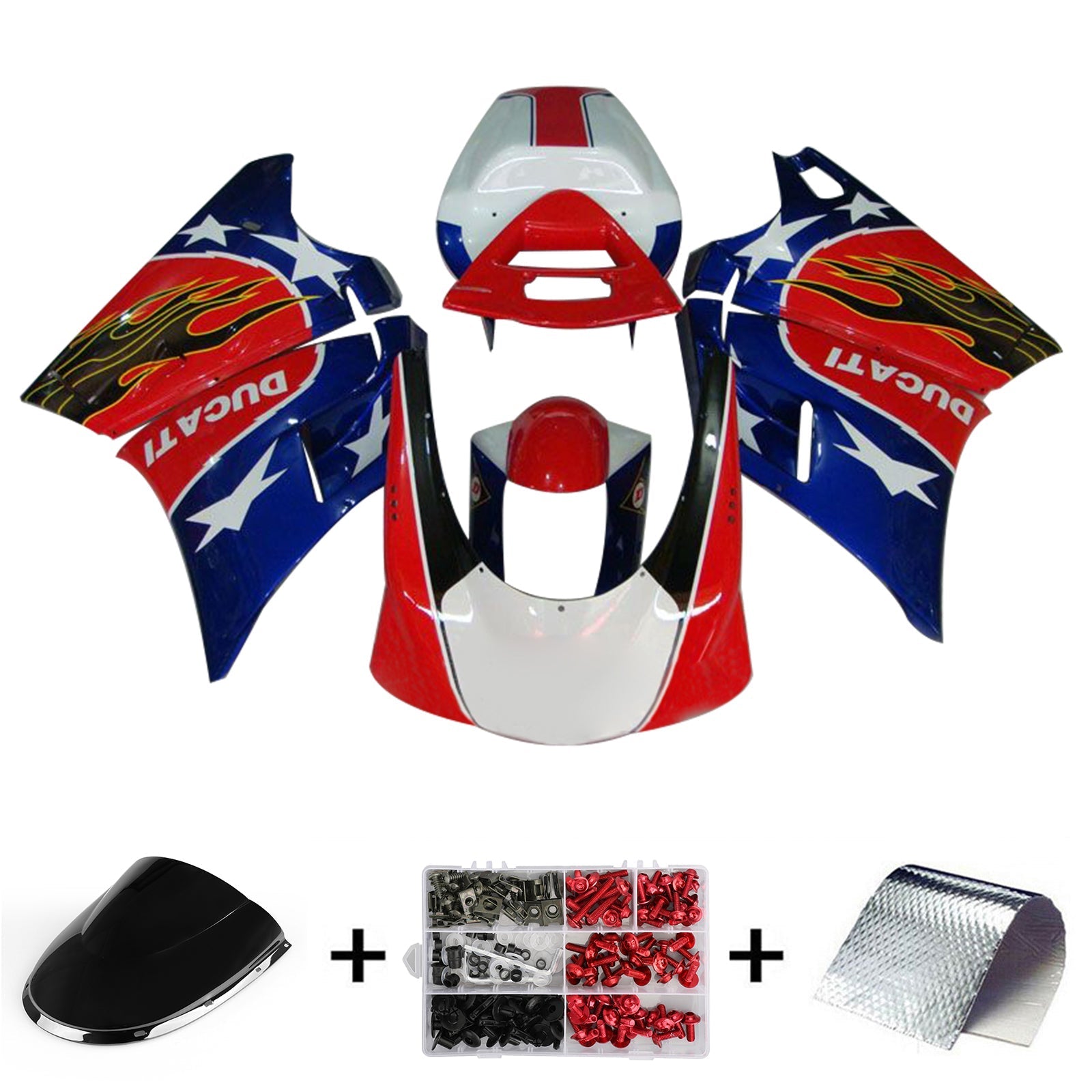 1996-2002 Ducati 996 748 916 998 Fairing Kit Bodywork ABS #103