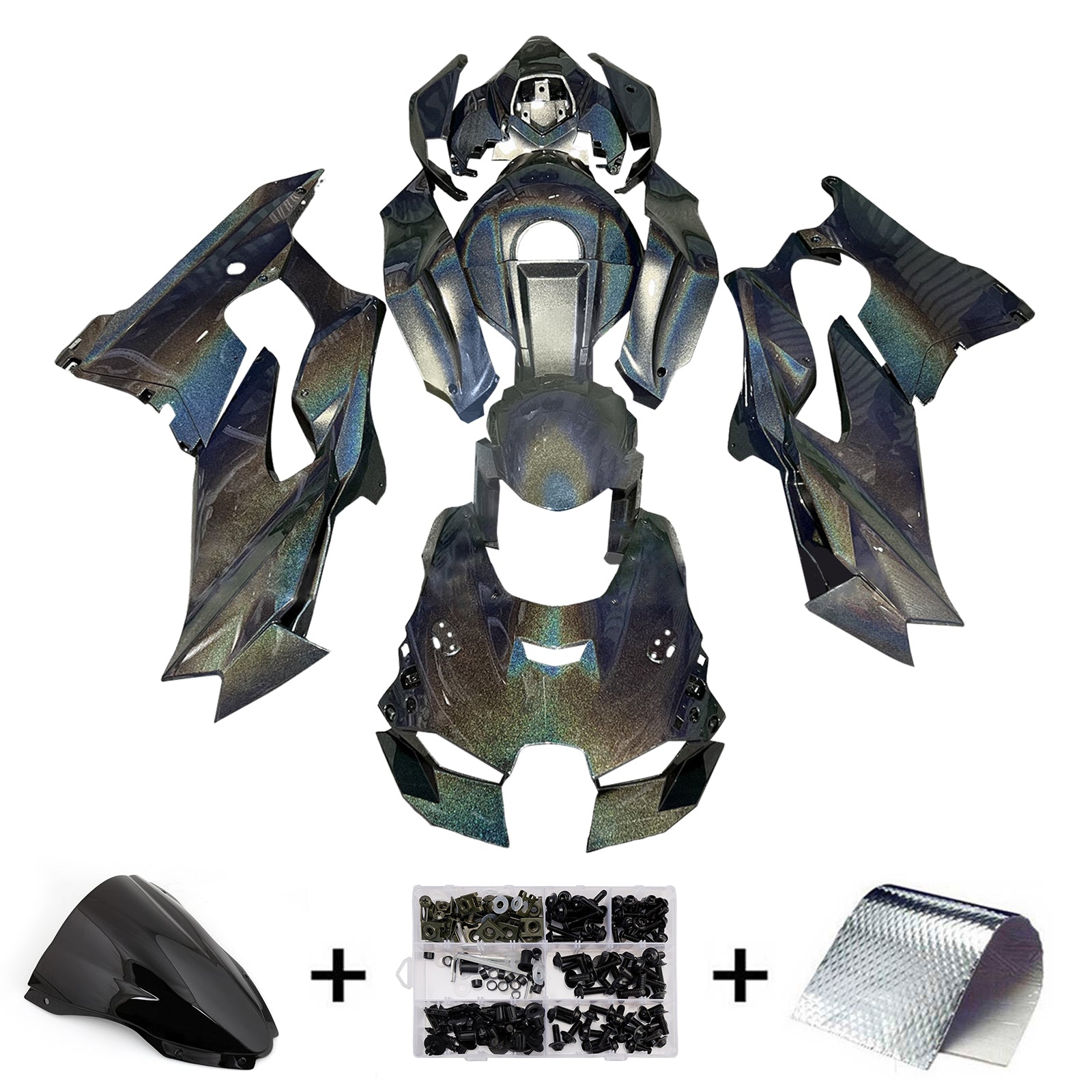 Injection Fairing Kit Bodywork ABS fit For Kawasaki ZX-10R ZX-10RR 2021-2025