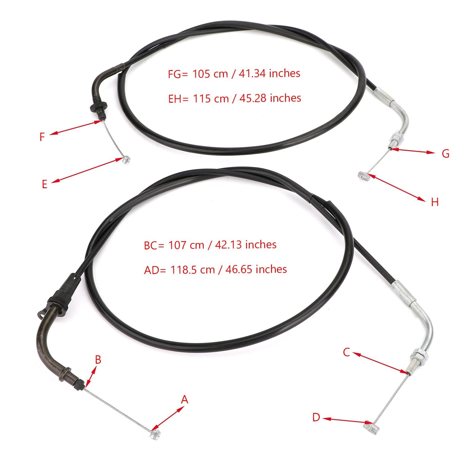 Moto Throttle Cable Wires 5PB-26311-10 for Yamaha XVS1100 Drag Star 1999-2003