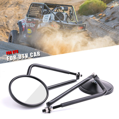 Atv Utv 1.75" Side Rear View Mirrors Universal Round Mirror