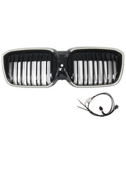 2022-2024 BMW IX3 G08 LCI Double Slat Gloss Black Front Kidney Grill Grille