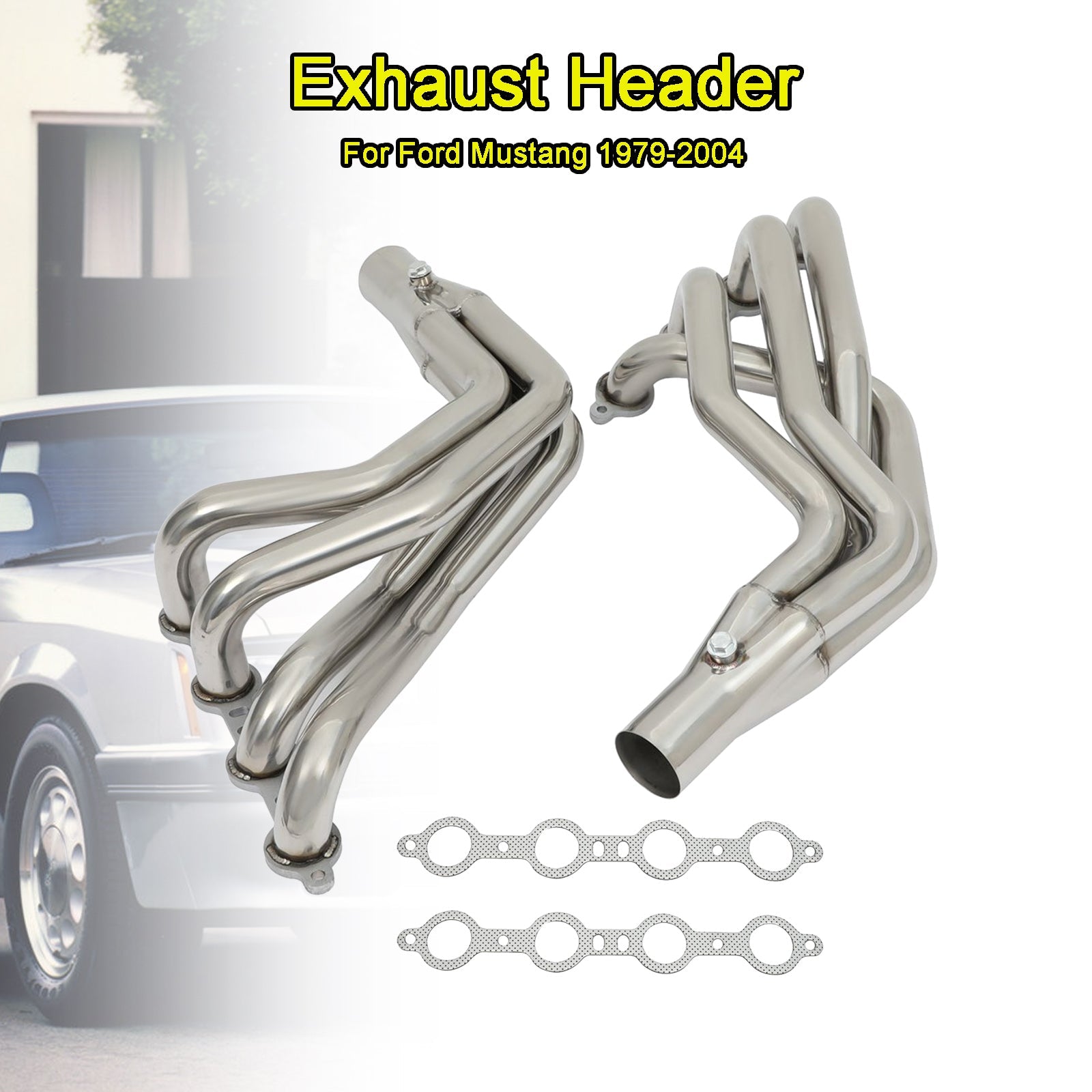 Stainless Steel Manifold Headers Exhaust Fit Ford Mustang 3.8L 1979-2004