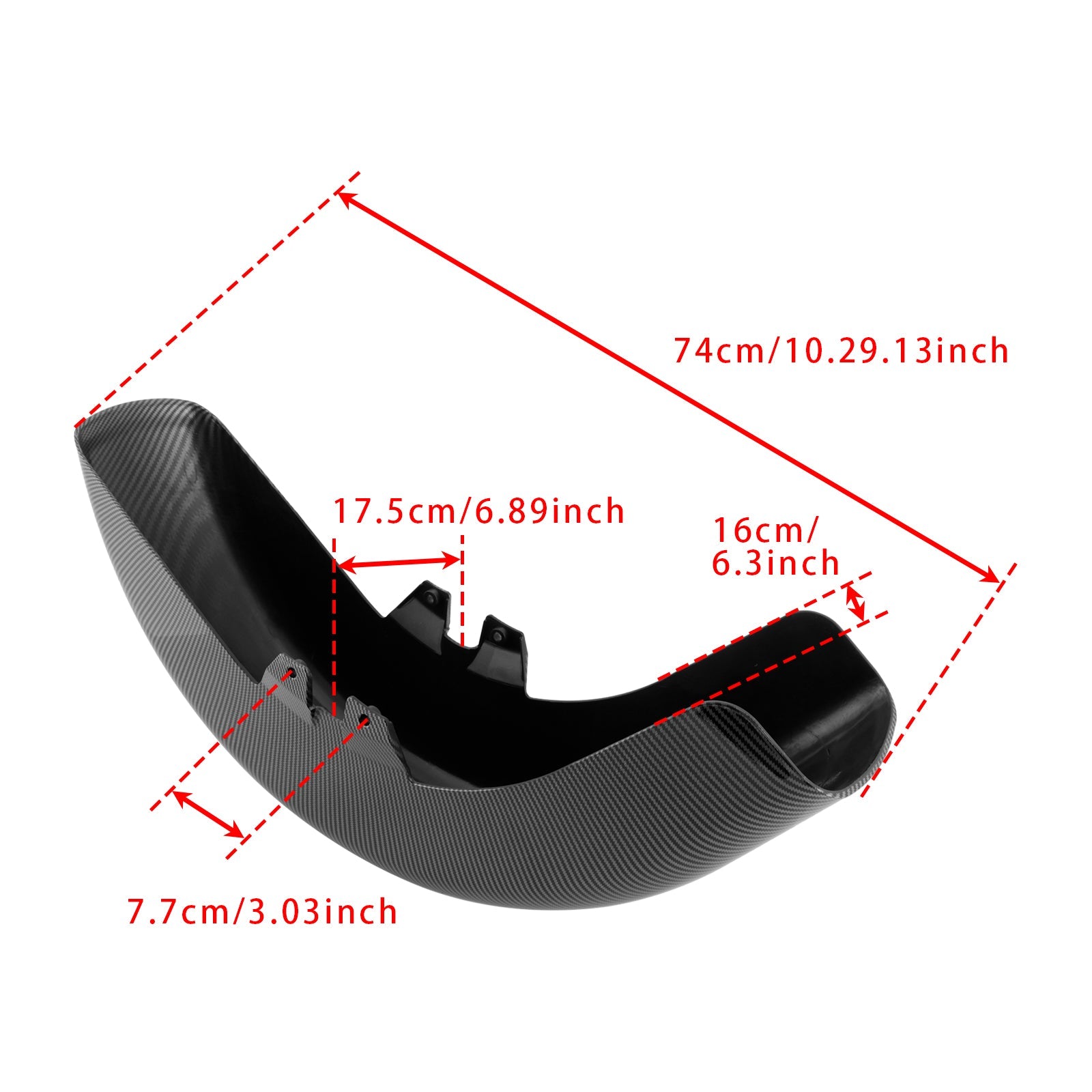 1989-2013 Harley-Davidson Touring Road King Street Glide ABS Black Front Fende
