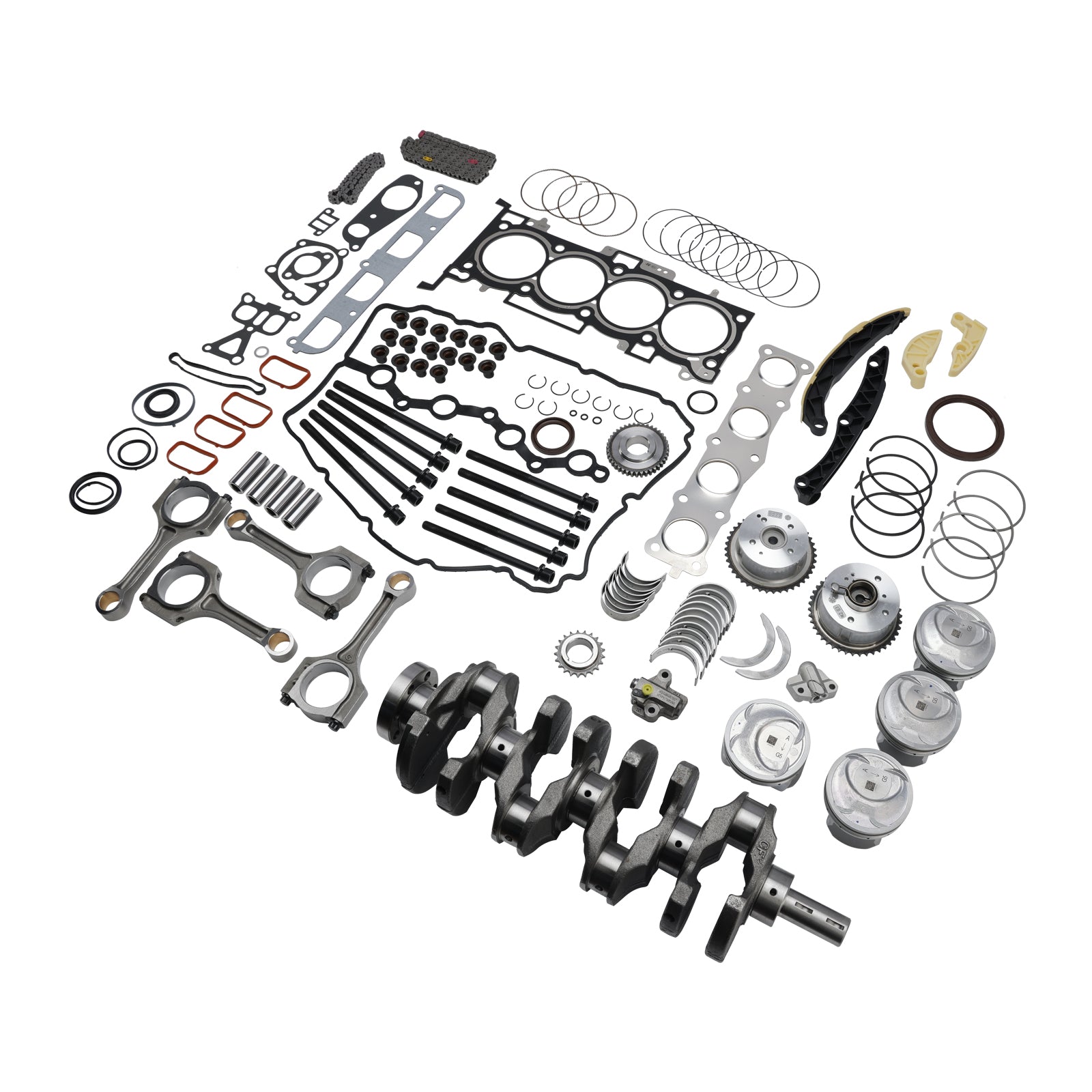 G4KJ Engine Overhaul Rebuild Kit w/Crankshaft & Rods & Timing Kit For Kia 2.4L 21020-25120 21020-25150