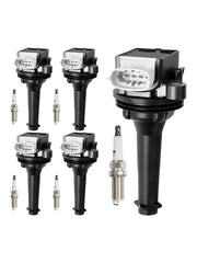 2012-2016 Volvo S60 2.5L L5 5x Ignition Coil Pack UF517+Spark Plugs