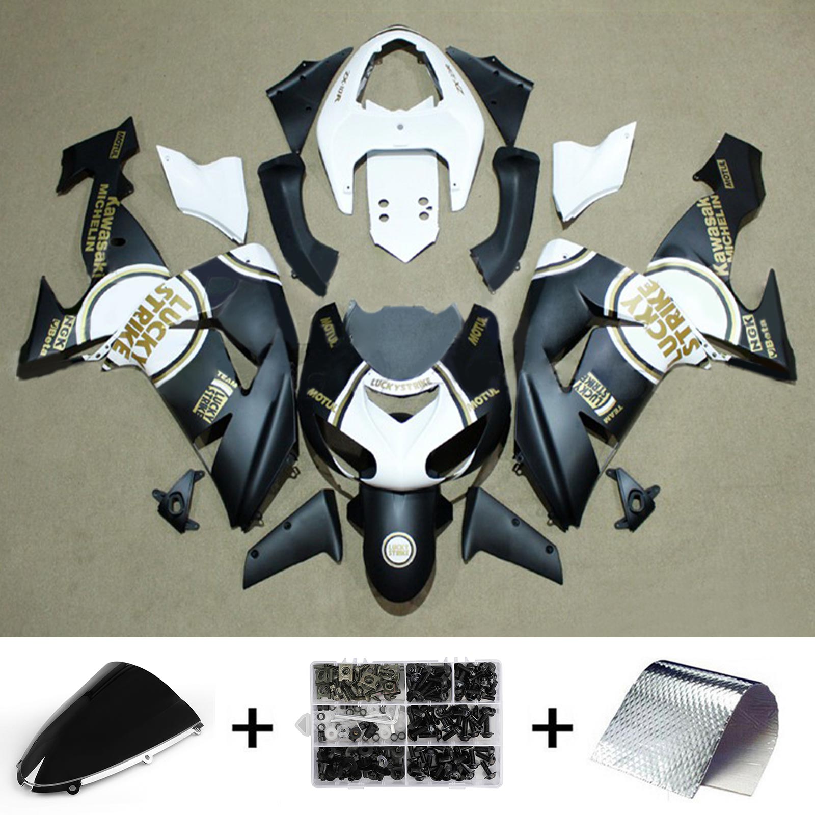 2006-2007 Kawasaki ZX10R Fairing Kit Bodywork Plastic ABS