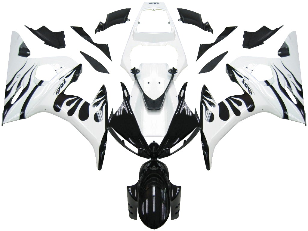 2005 Yamaha YZF 600 R6 Amotopart Injection Fairing Kit Bodywork Plastic ABS #6