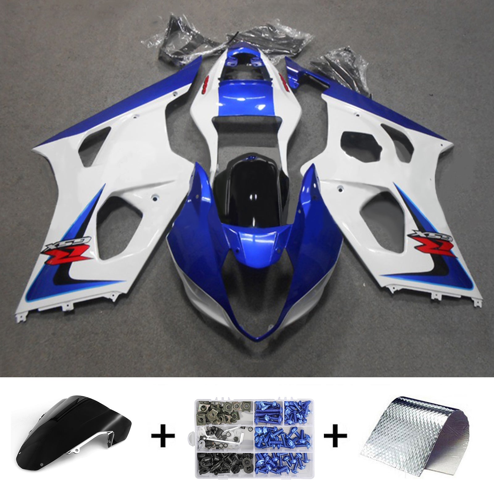 2003-2004 Suzuki GSXR1000 K3 Injection Fairing Kit Bodywork Plastic ABS