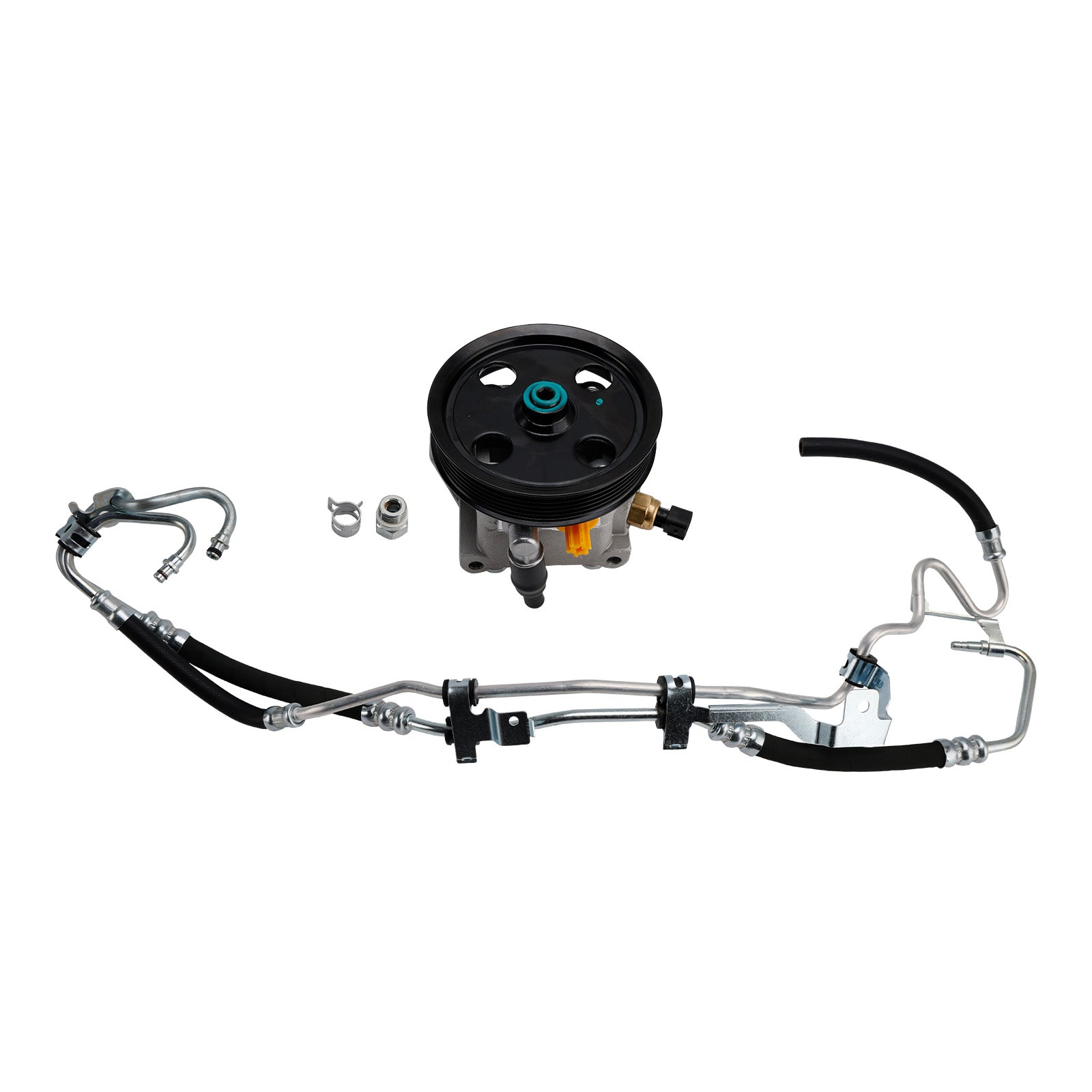 Power Steering Pump + High Pressure Pipe For 2007-2011 Ford C-Max 1743278