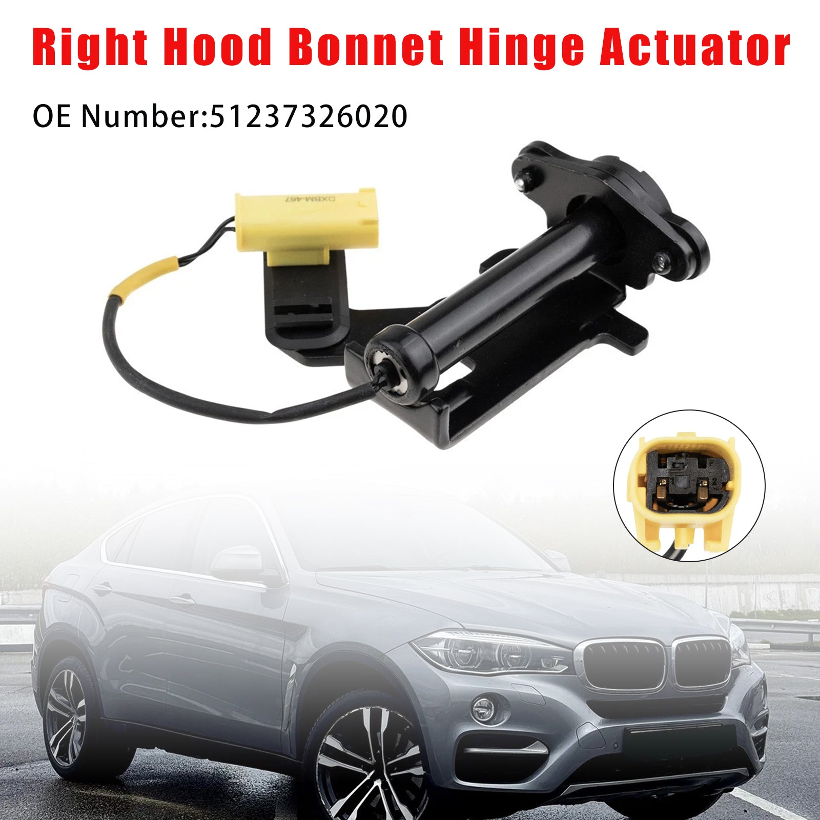 Hood Bonnet Hinge Actuator Right Side 51237326020 Fit For BMW X5 F15 X6 F16