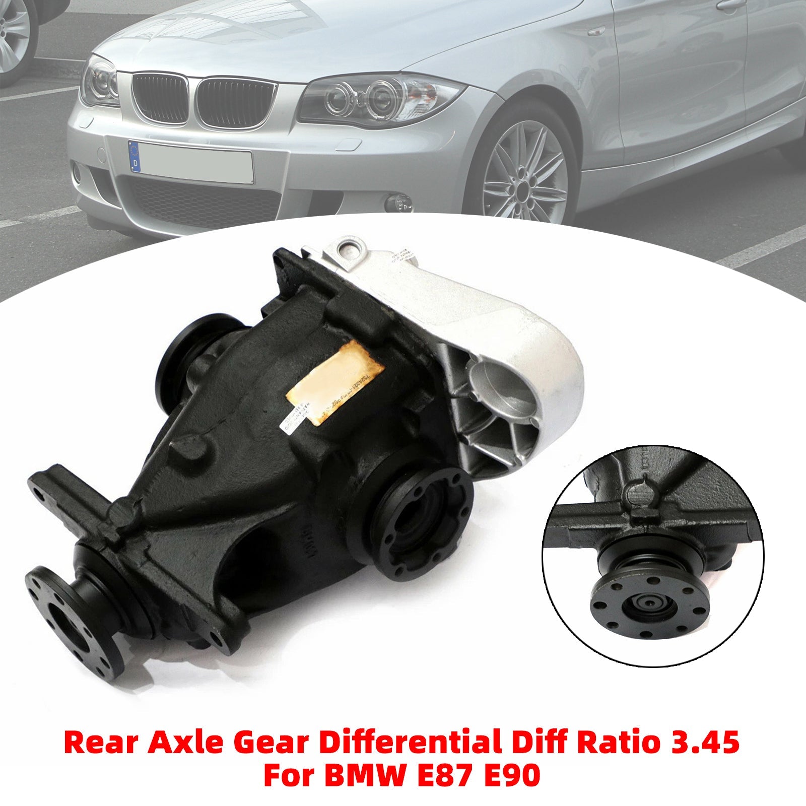 Rear Axle Gear Differential Diff Ratio 3.45 For BMW E87 E90 33107524322 7524322