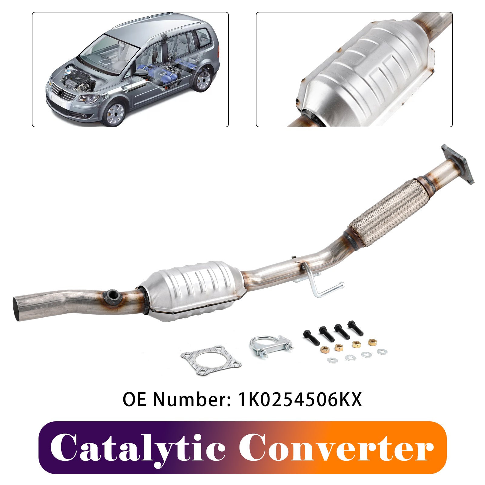 2006-2015 VW Touran (1T) EcoFuel（80 KW / 109 PS）Catalytic Converter 1K0254506KX