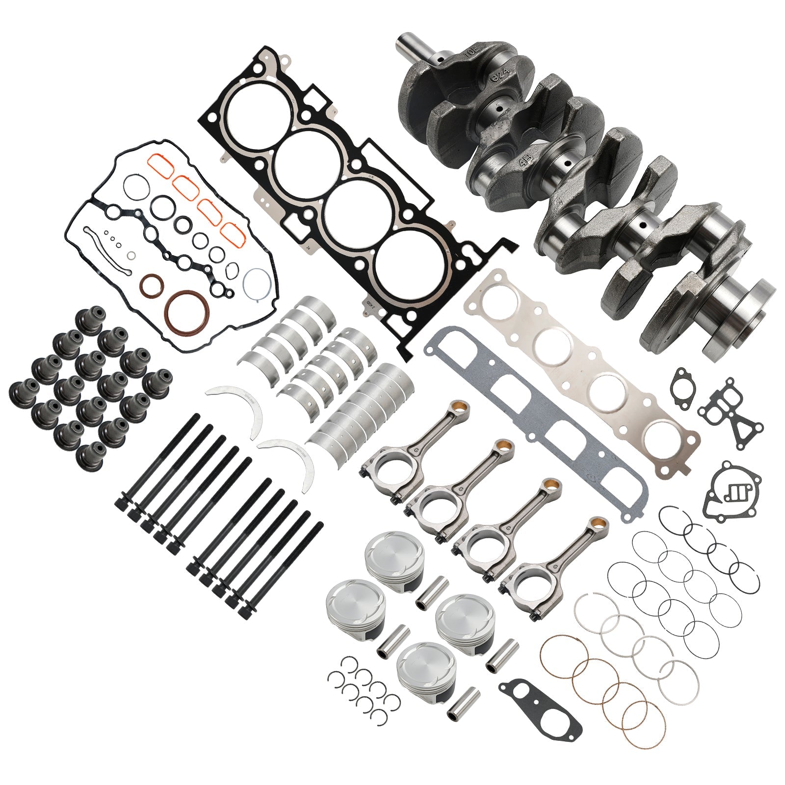 2007–2019 Hyundai Sonata G4KE 2.4L Engine Overhaul Rebuild Kit & Crankshaft & Con Rods 23510-25220