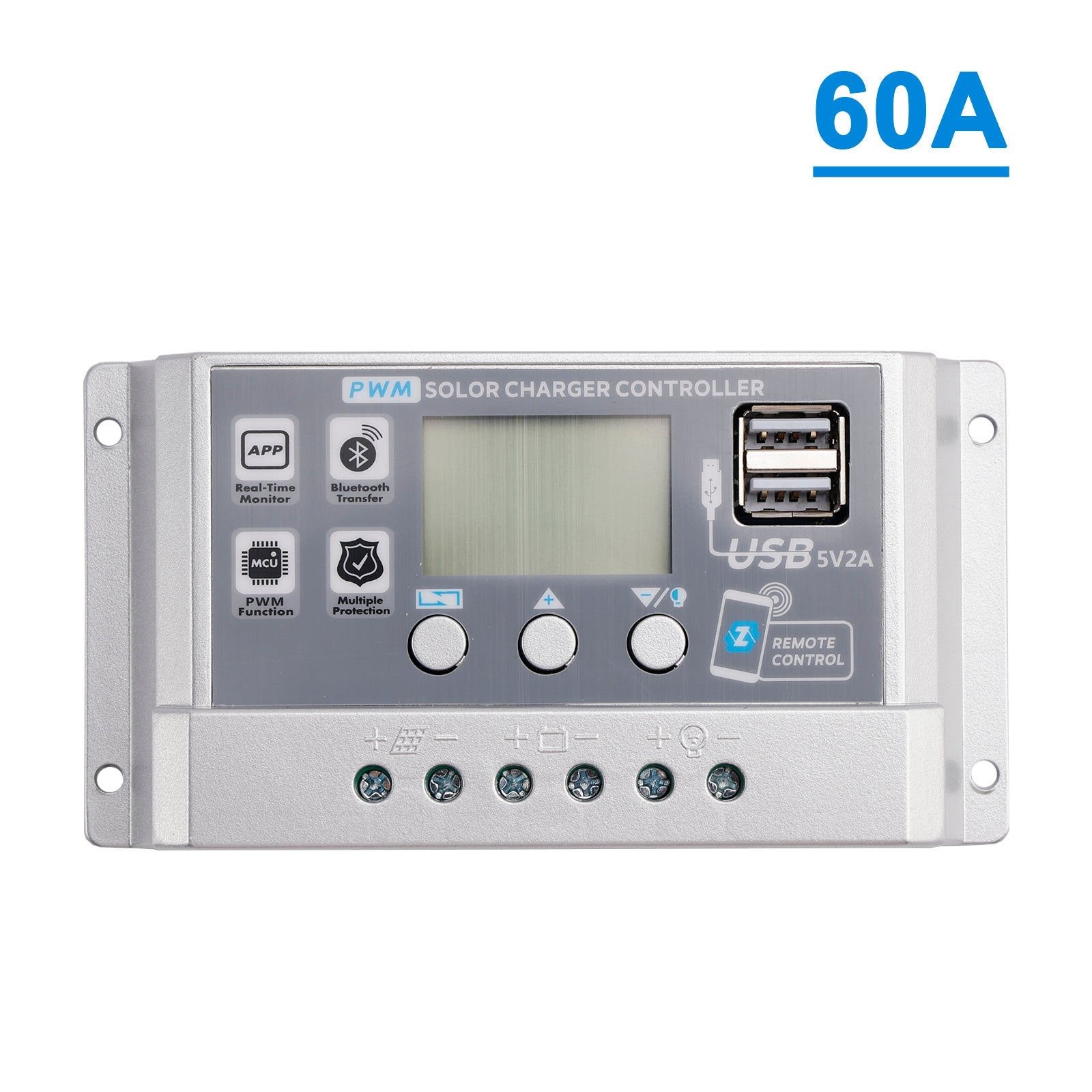 10A-60A PWM Solar Controller Mobile APP Intelligent Control Solar Controller