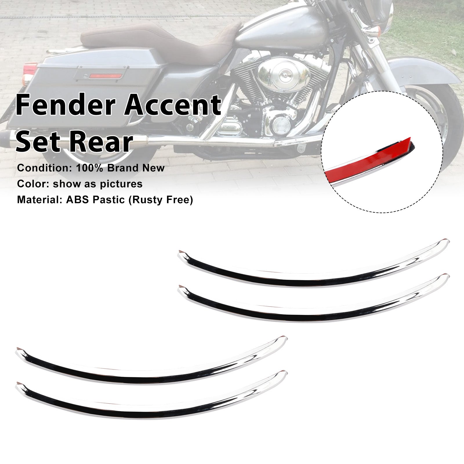Rear Fender Accent Set For FLHX Street Glide 2006-2013