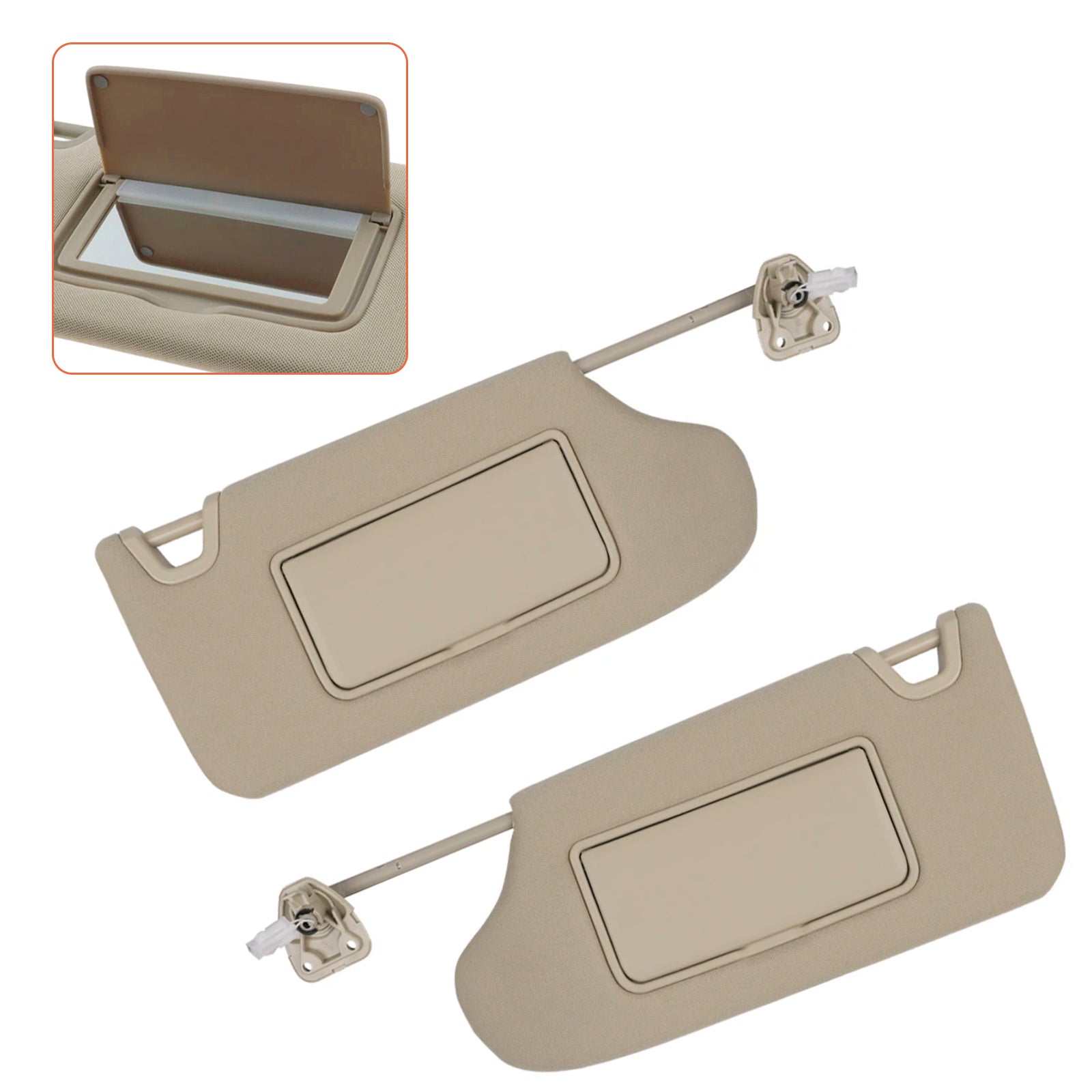 2013-2018 Nissan Altima 2PCS Beige Sun Visor Left & Right 96401-3TA2A 96400-3TA2A