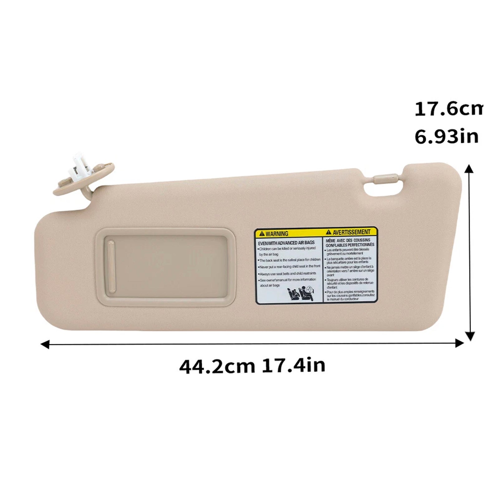 2008-2013 For Toyota Highlander Pair Beige Sun Visor 74321-48490-E0/74320-48500-E0