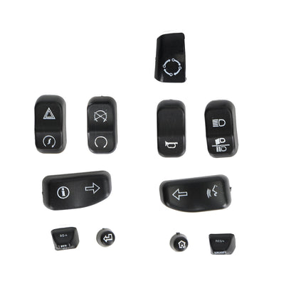 14-19 Glide Road King Models 11Pcs Hand Control Switch Button Covers