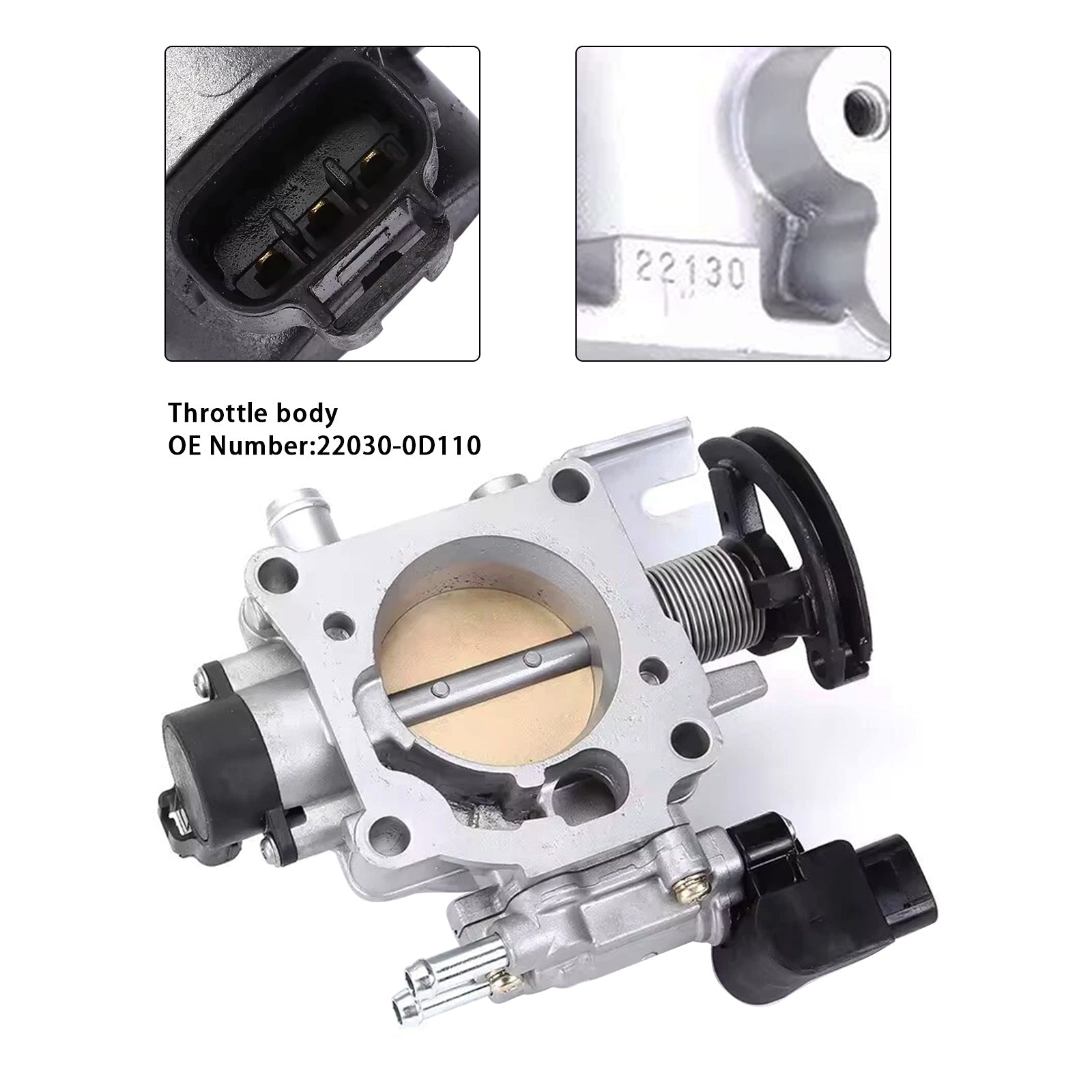 2005 Toyota Corolla M/T 2WD Sedan CE Throttle Body Assembly 22030-0D110