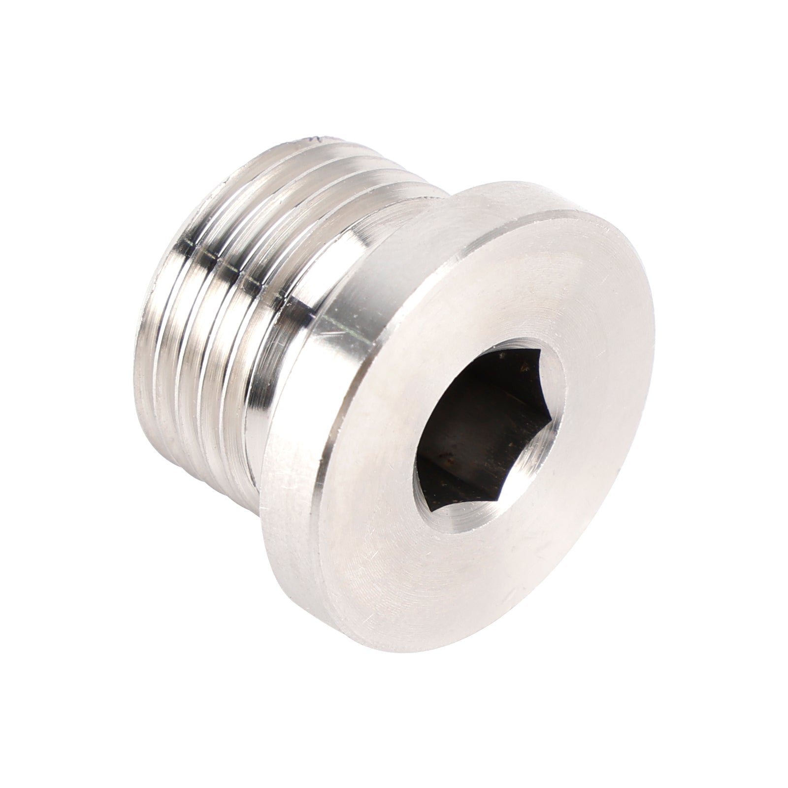 M18 x 1.5mm Inner Hex Head Sensor Blanking Plug Cap 304 Stainless Steel 5 Pack
