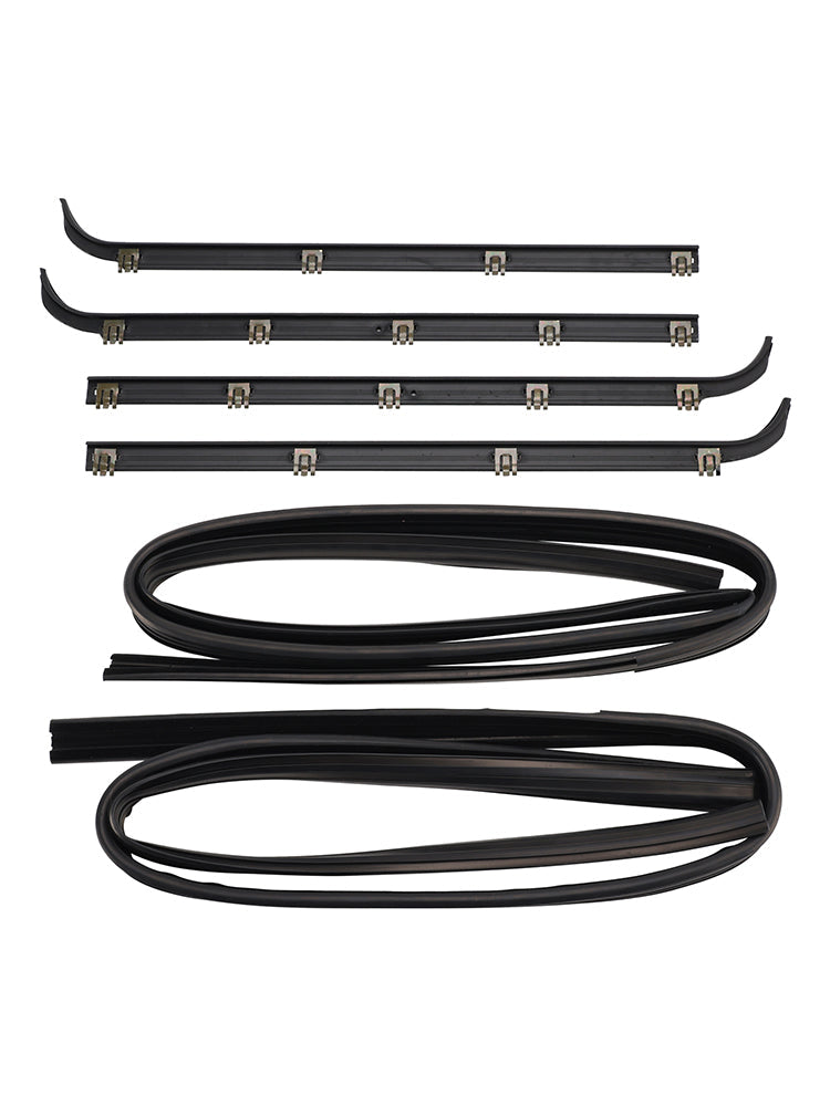1987-1997 Ford F350 Truck Front Window Sweep 4PCS Door Window Seal Belt Weatherstrip+2PCS Seal Kit