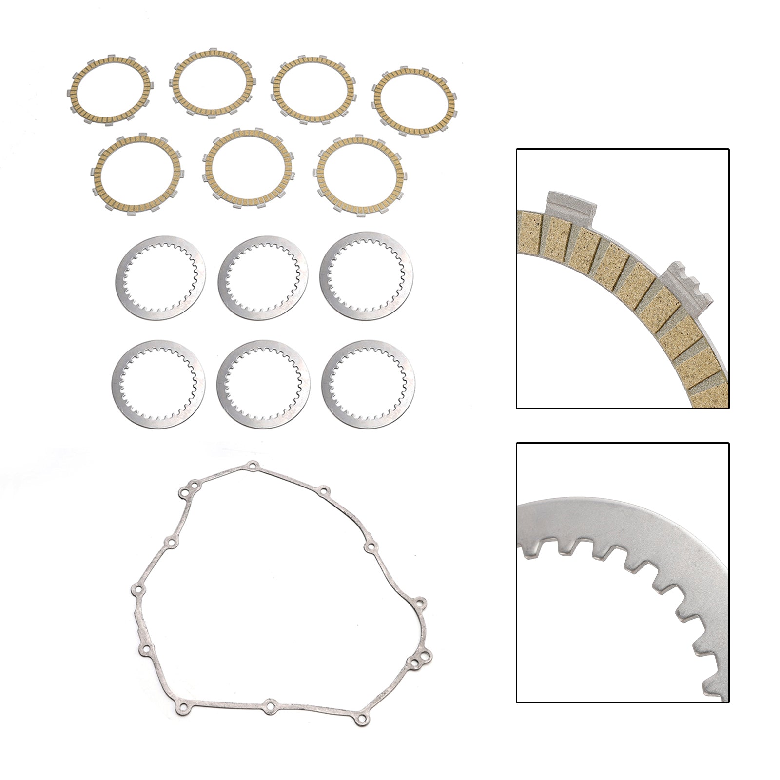2014-2024 Yamaha MTT690 MT07 MT-07 Clutch Friction Plates And Gasket Kit 5TG-16321-00